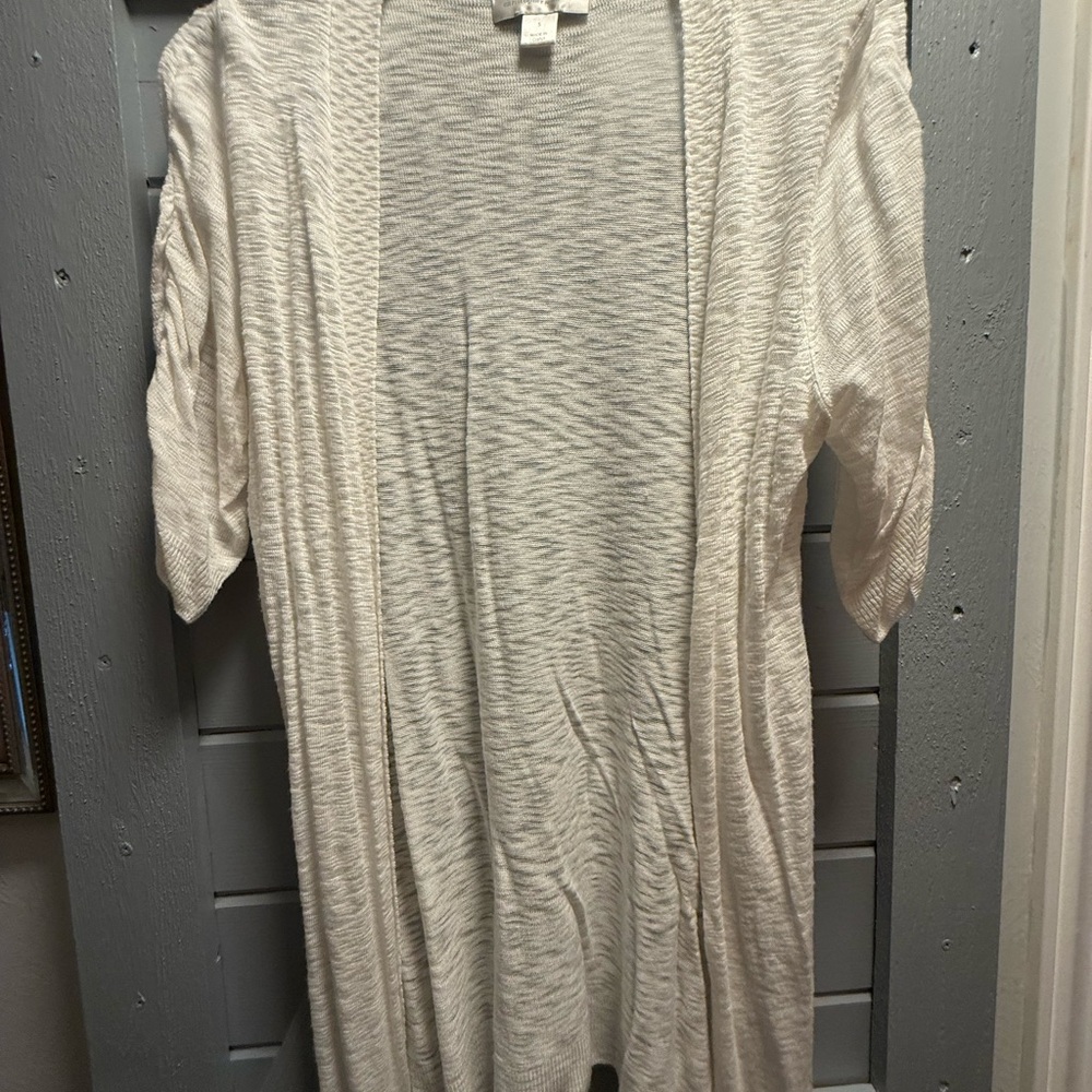 Christopher & Banks Cream Cardigan